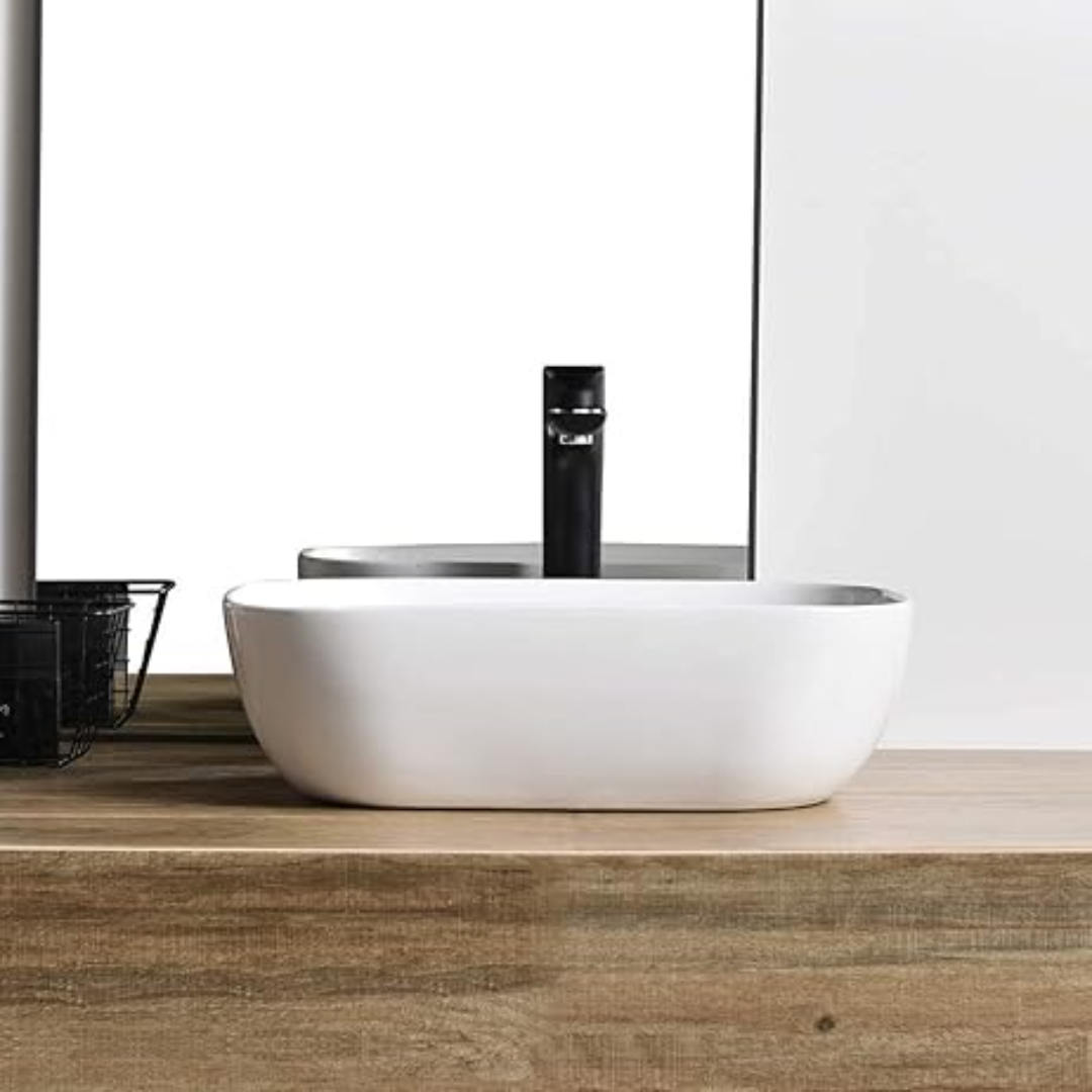 Bacha De Apoyo Loza Para Baño En Color Blanco Acra