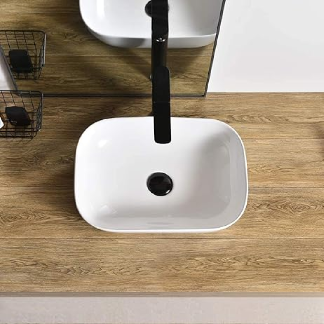 Bacha De Apoyo Loza Para Baño En Color Blanco Acra