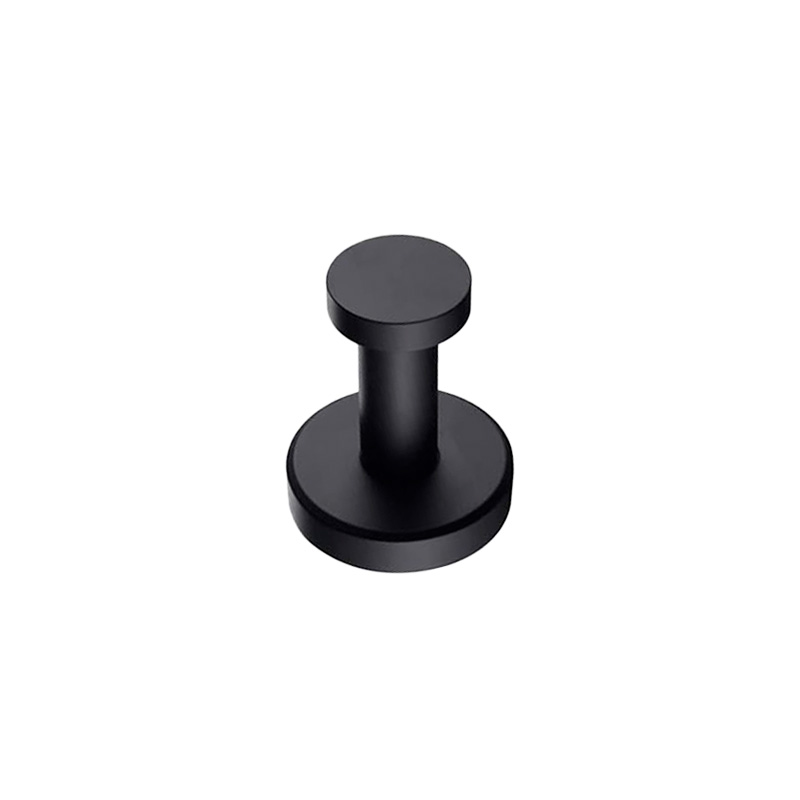 Perchero/toallero De Metal Negro Mate Para Baño Cocina Acra