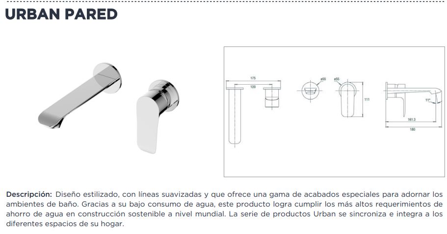 Monocomando, Lavatorio De Empotrar Negro Klipen Urban Acra