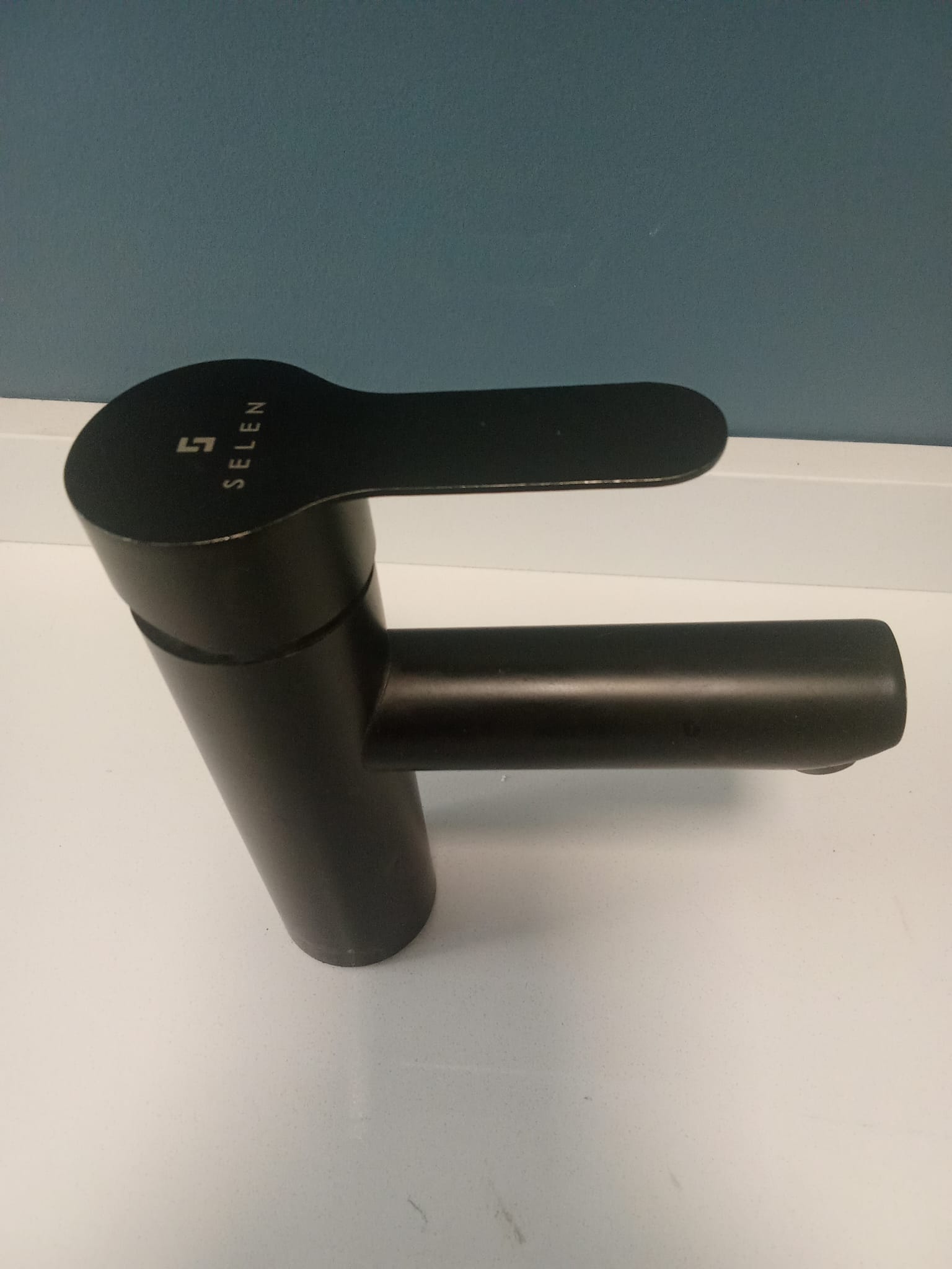Mono/griferia/canilla Alta CON DETALLE Para Lavabo Baño Negro Mate