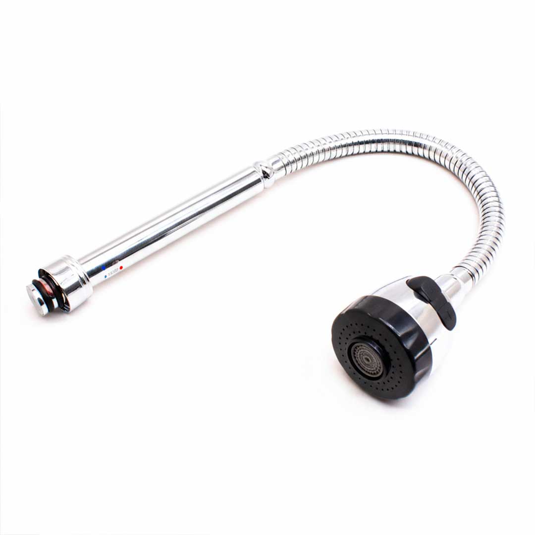 Grifo Canilla Monocomando Pared Pico Flexible 15 Cm Acra 