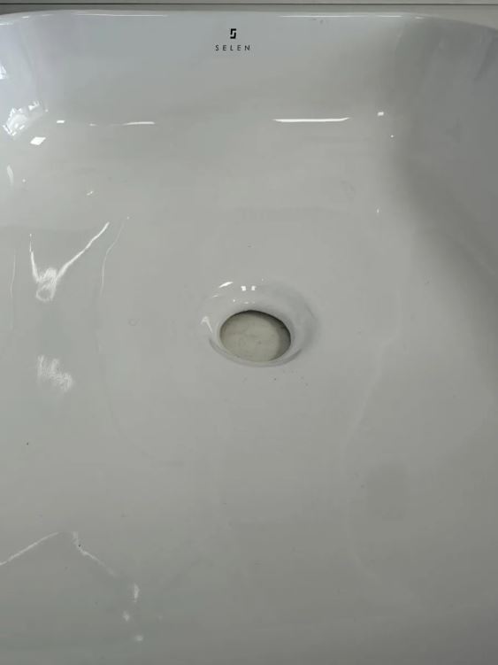 Bacha De Loza Para Baño Apoyo Cuadrada 38.5x38.5 Selen