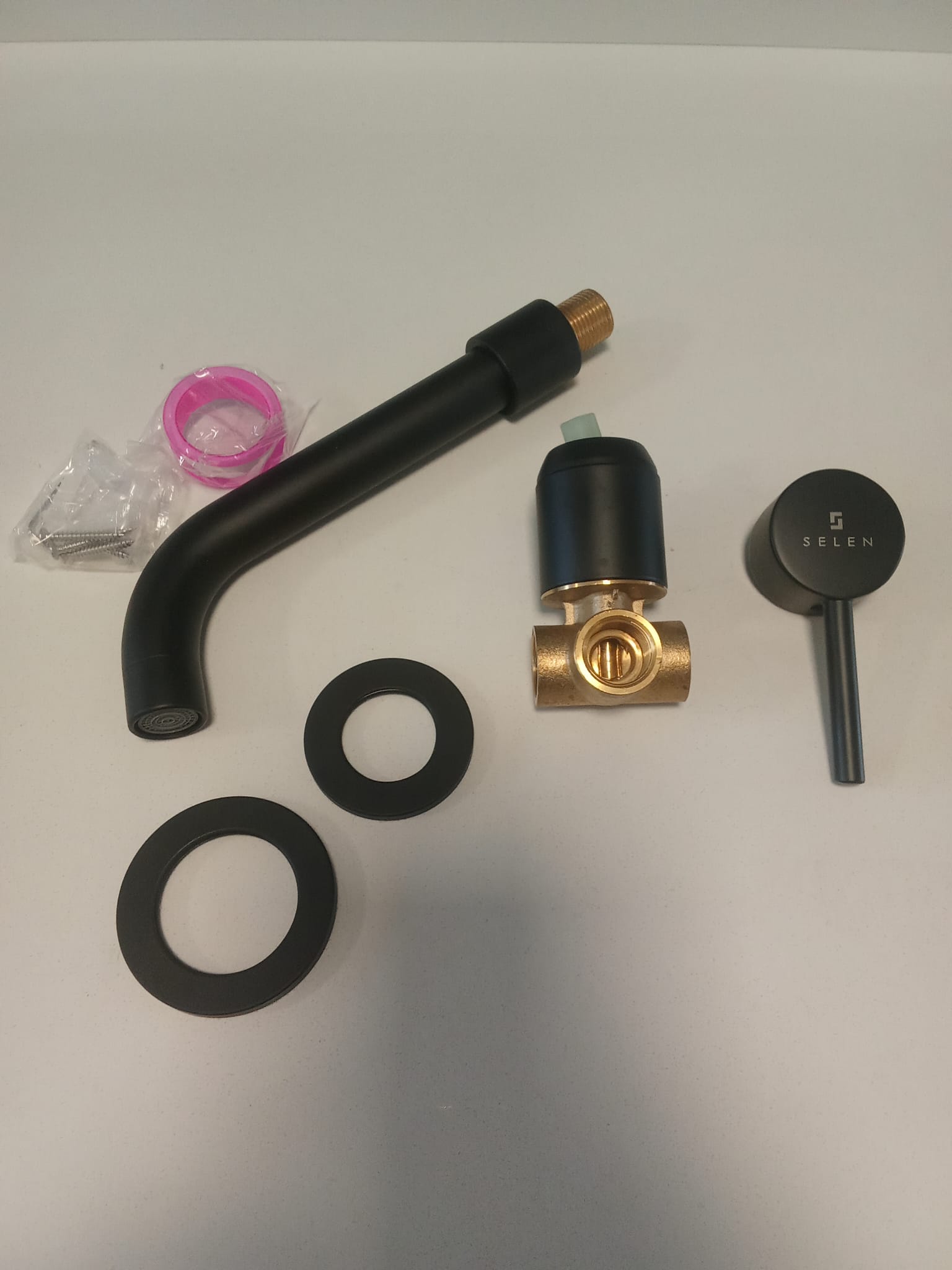 Monocomando/griferia/canilla De Empotrar Baño Negro Mat Acra