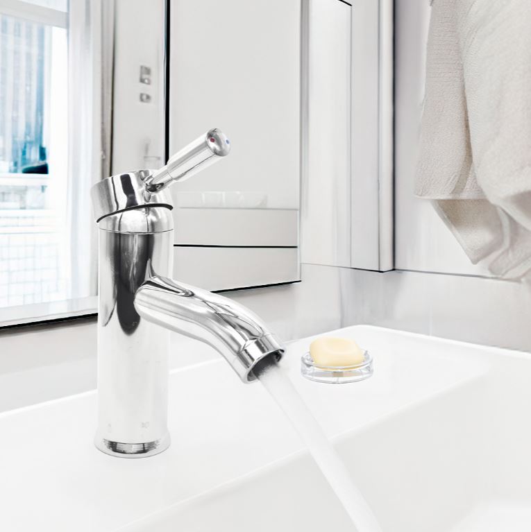 Canilla/monocomando/griferia Pico Curvo Para Baño 17cm Acra