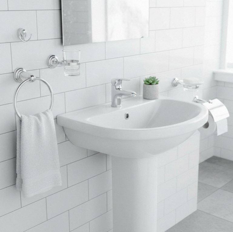 Kit Accesorios Para Baño 8 Piezas De Metal Acra