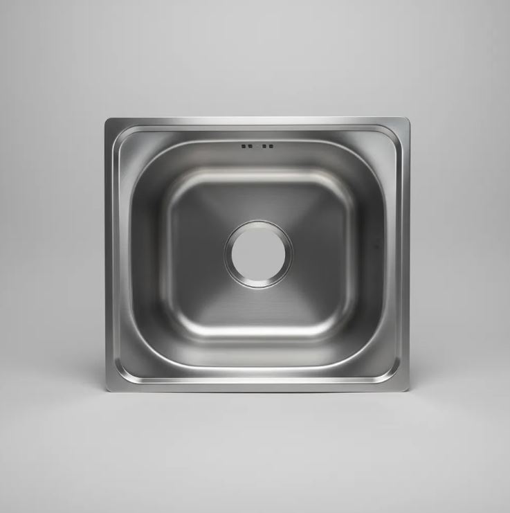 pileta simple cocina acero 201 con válvula