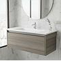 Mueble Mdf Aéreo Color + Bacha De Loza 80x46 De Regalo Acra