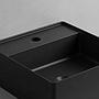 Bacha De Apoyo Loza Negro Mate 35x35 Acra