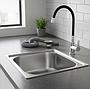Pileta Palangana Cocina + Válvula + Grifería Canilla Acra
