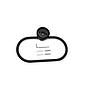 Toallero Aro Oval Negro Mate Acra