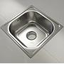 pileta simple cocina acero 201 con válvula
