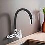Monocomando Grifería Cocina Pared 15cm Pico Flexible Acra