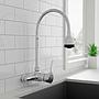 Grifo Canilla Monocomando Pared Pico Flexible 15 Cm Acra 