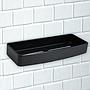 Repisa Estante Para Ducha Negro Mate De Aluminio 32 Cm Acra